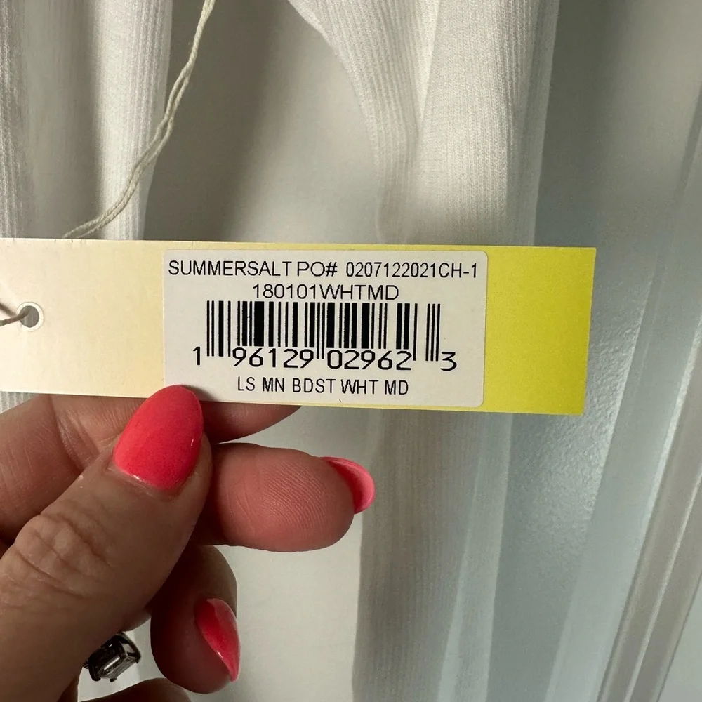 Summersalt White Long Sleeve Bodysuit - Picture 3 of 9